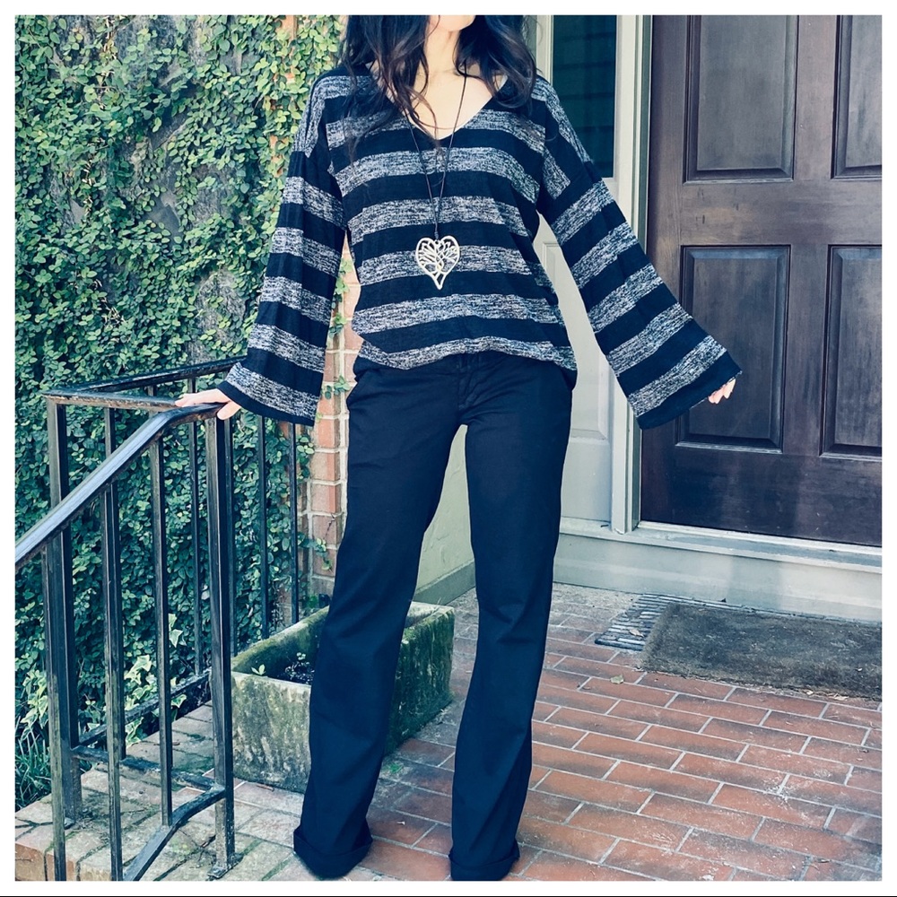 ✨LAST ONES✨Loose fit color block black/grey Tunic - Picture 8 of 9